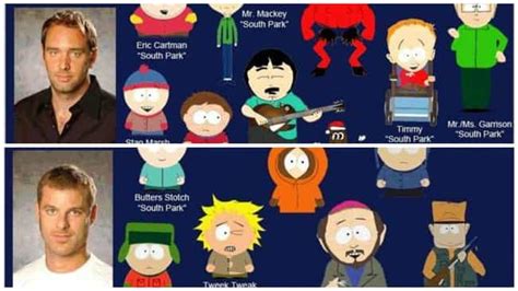 every character in south park|south park behind the voice actors.